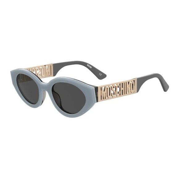 NEW MOSCHINO SUNGLASSES BLUE GREY WOMEN EYEWEAR MOSCHINO MOS160/S 0MVU IR